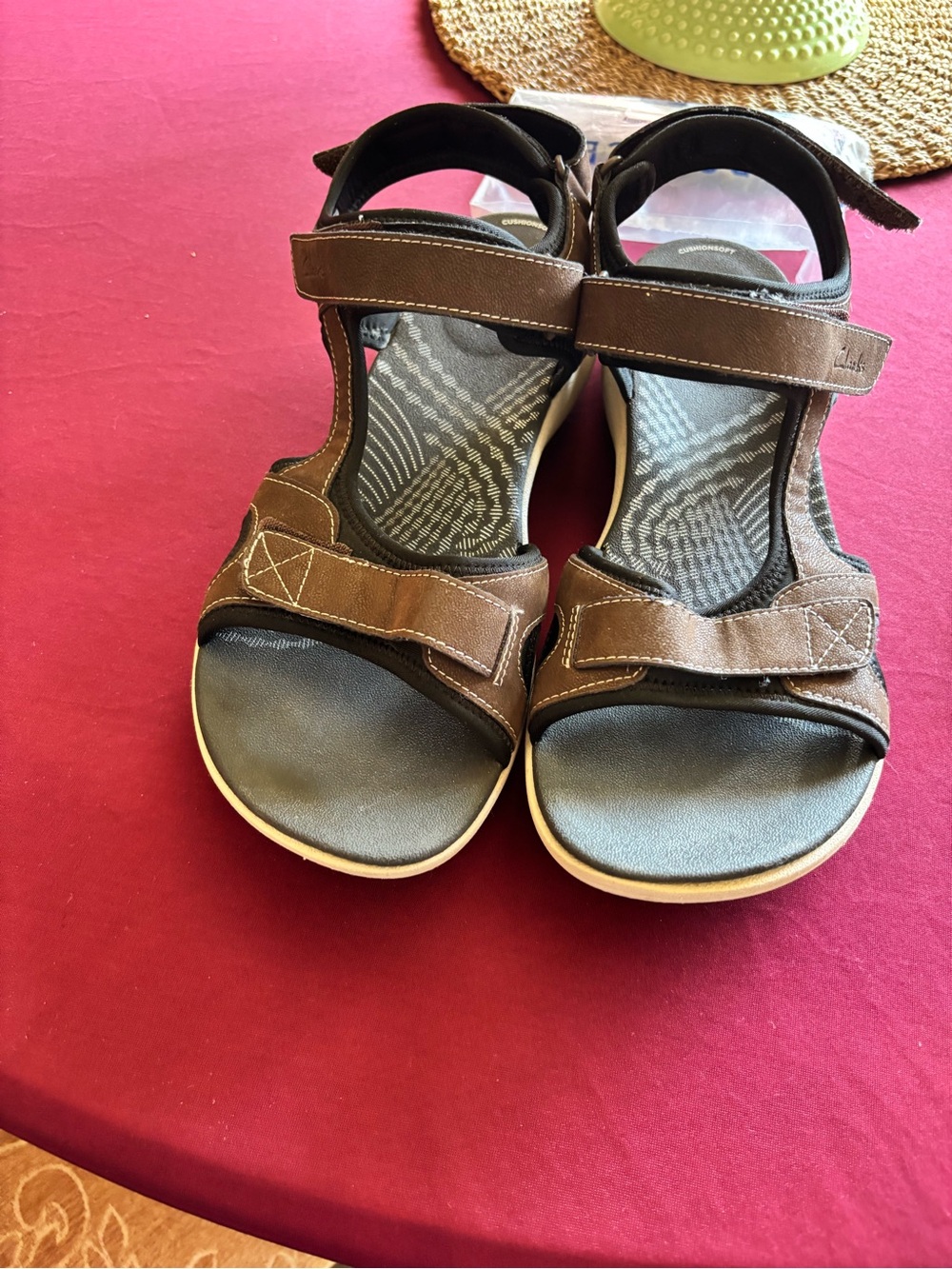 Cloudsteppers by Clarks Brown Adjustable Strap Sandals